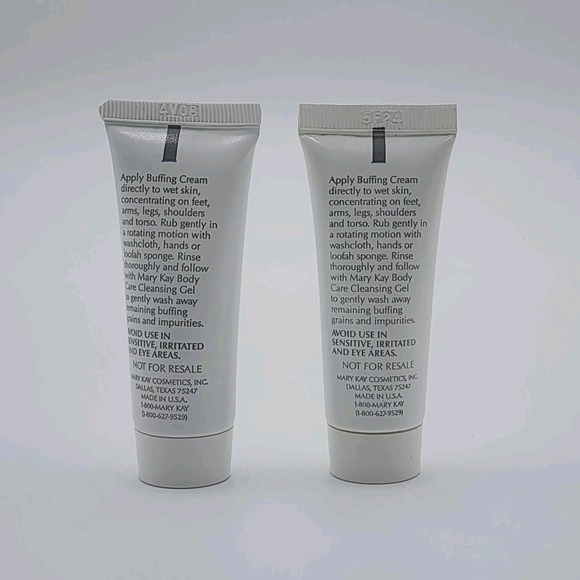 Vintage Mary Kay Body Care Buffing Cream .84 oz Lot Of 2 New Old Stock Retired - Picture 2 of 2